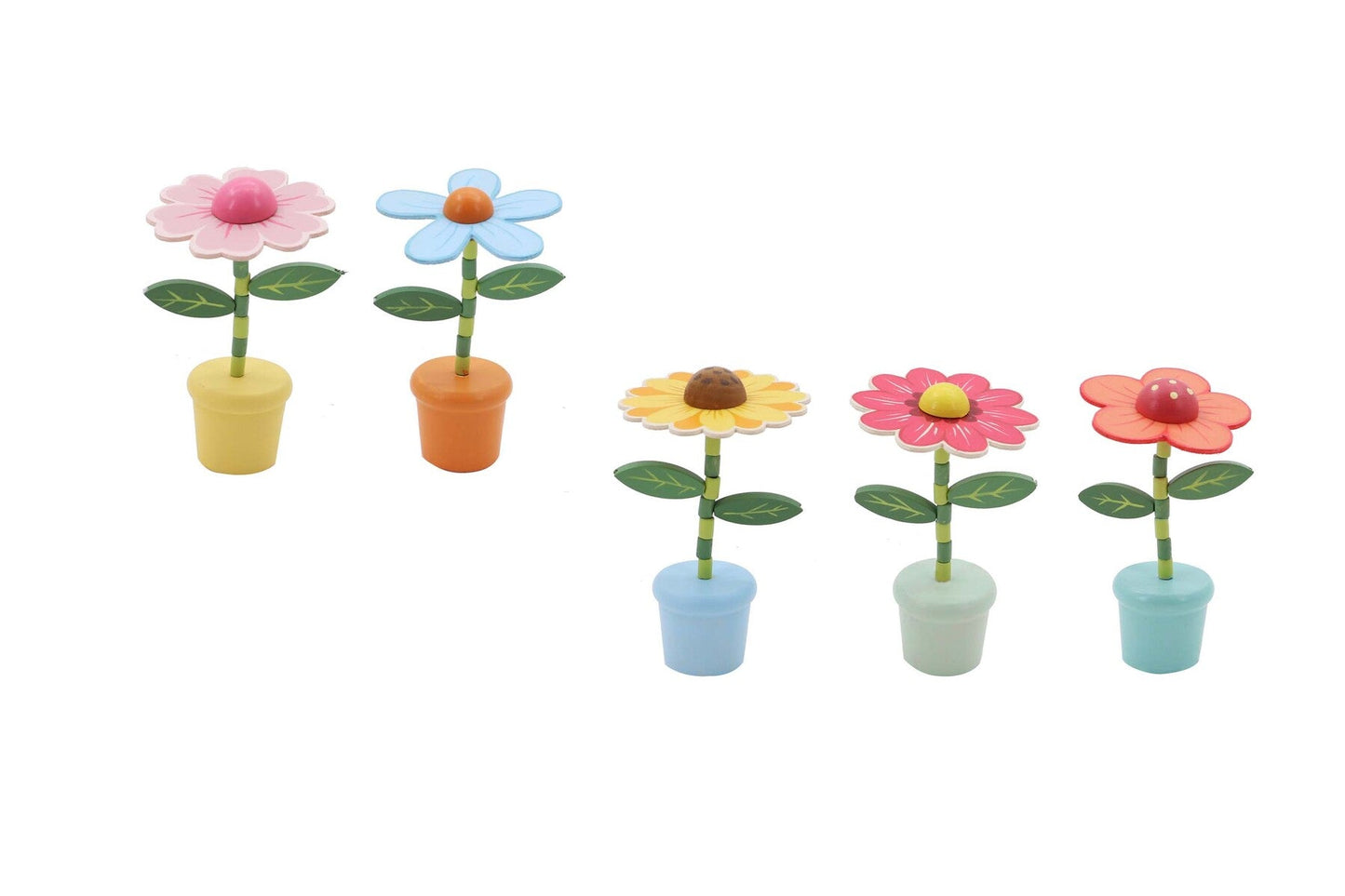 WOODEN DANCING FLOWER PACK OF 5 - Bamboo Sprout