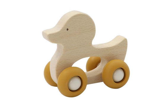 WOODEN GRIP DUCK WITH SILICONE WHEELS - Bamboo Sprout