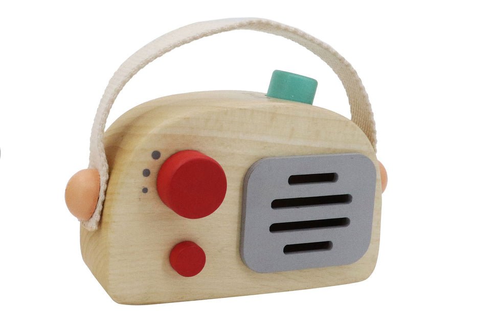 WOODEN RADIO MUSIC BOX RED - Bamboo Sprout