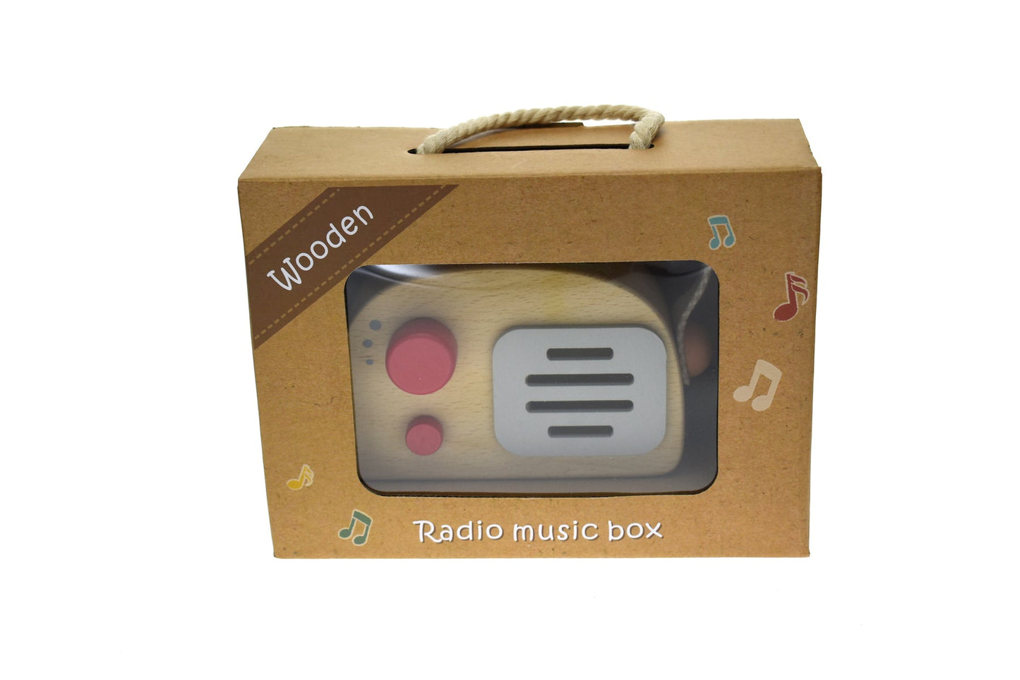 WOODEN RADIO MUSIC BOX RED - Bamboo Sprout