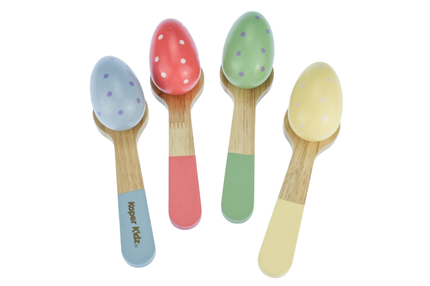 Kaper Kidz Calm & Breezy Sundae Egg & Spoon Racing Game with colorful eggs and spoons for fun outdoor play.