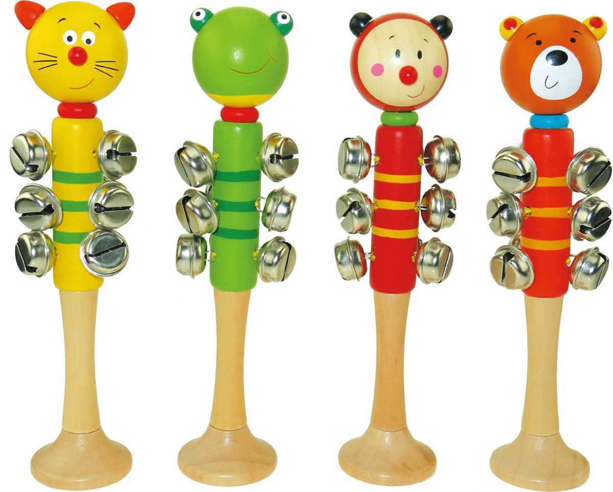 ANIMAL BELL STICK WITH BASE SET OF 4 - Bamboo Sprout