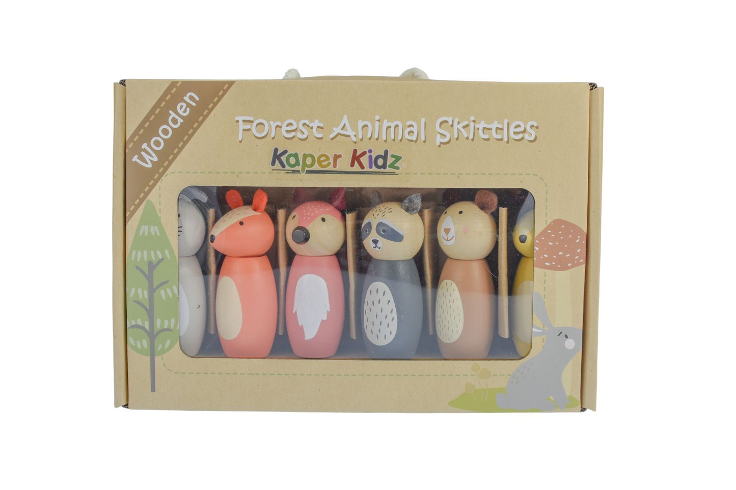 WOODEN ANIMAL BOWLING SET SKITTLES - Bamboo Sprout