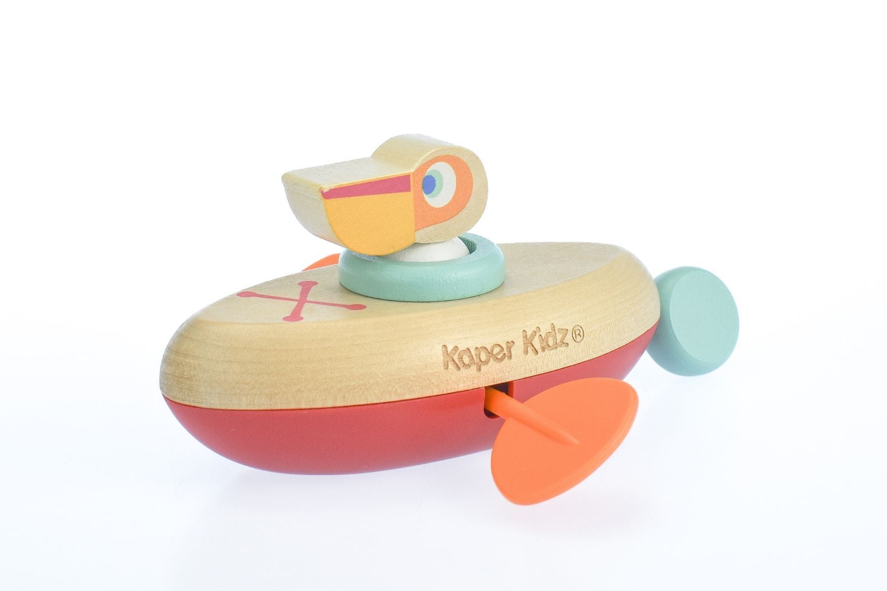 ANIMAL CANOE PULL STRING PELICAN WATER BATH TOY - Bamboo Sprout