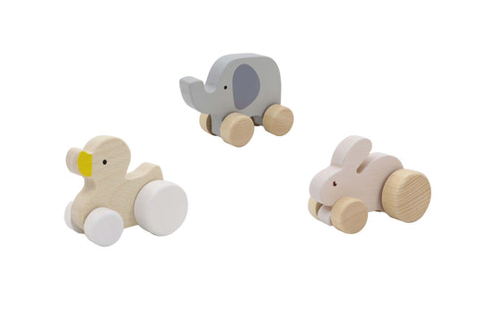 WOODEN ANIMAL CAR SET OF 3 - Bamboo Sprout