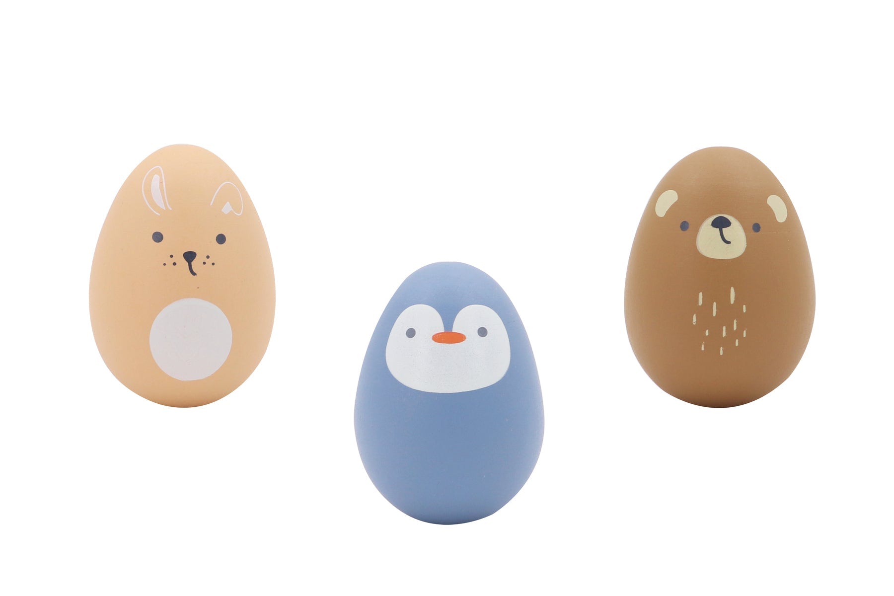 WOODEN ANIMAL EGG SHAKER PACK OF 3 - Bamboo Sprout