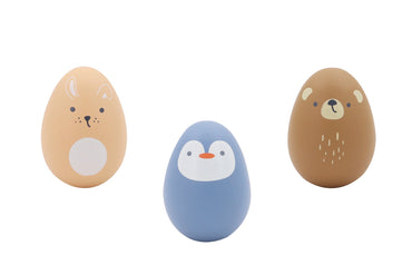 WOODEN ANIMAL EGG SHAKER PACK OF 3 - Bamboo Sprout