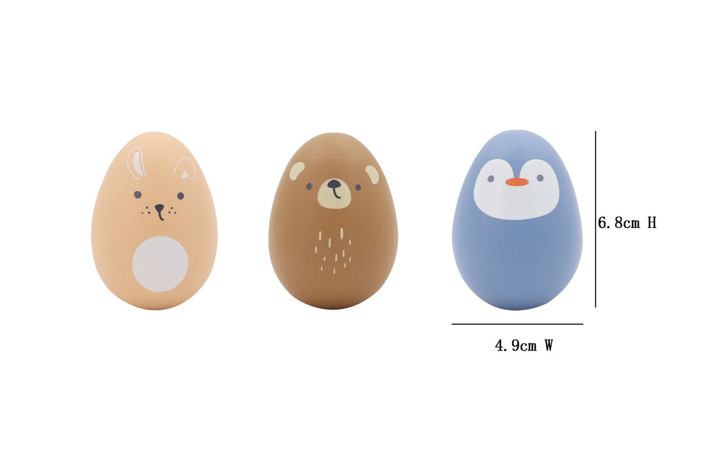 WOODEN ANIMAL EGG SHAKER PACK OF 3 - Bamboo Sprout