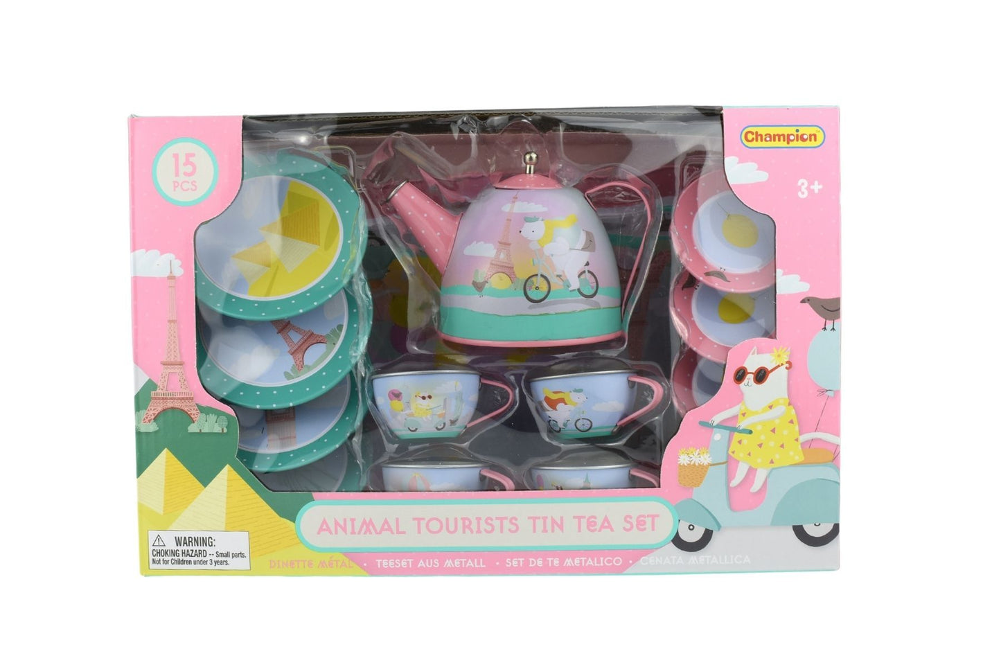 ANIMAL TOURISTS TIN TEA SET 15PCS - Bamboo Sprout