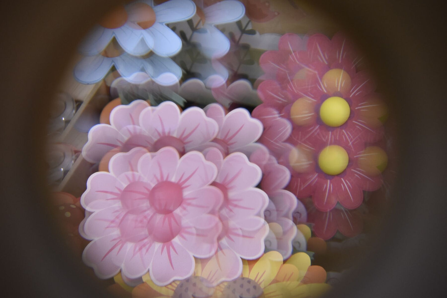 Wooden Bee Prism toy from Kaper Kidz featuring a colorful bee shape and smooth wooden finish, ideal for sensory play and decoration.