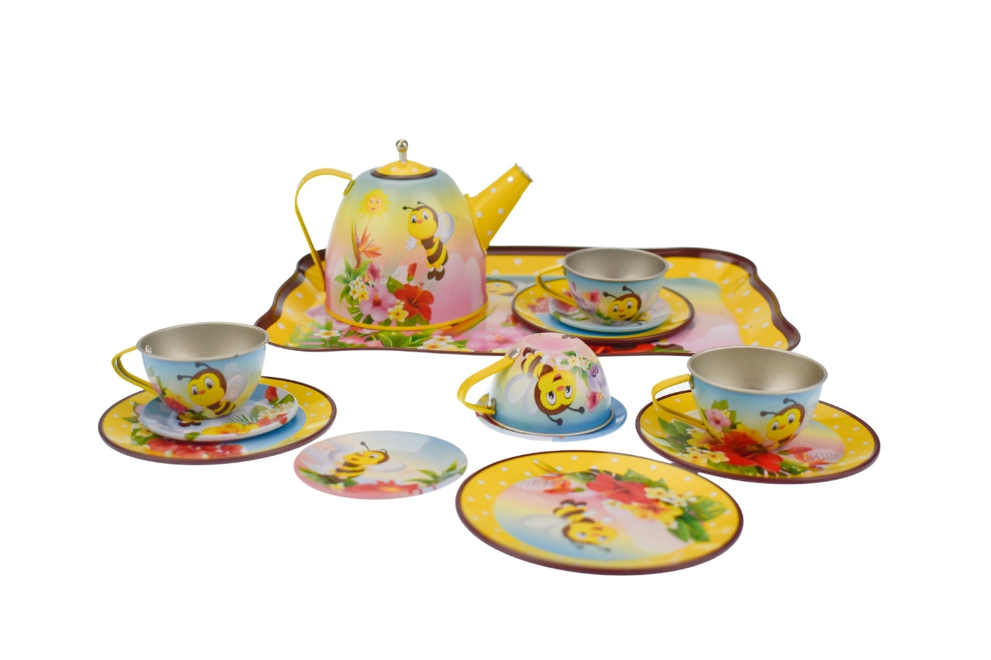 BEE TIN TEA SET 15PCS - Bamboo Sprout