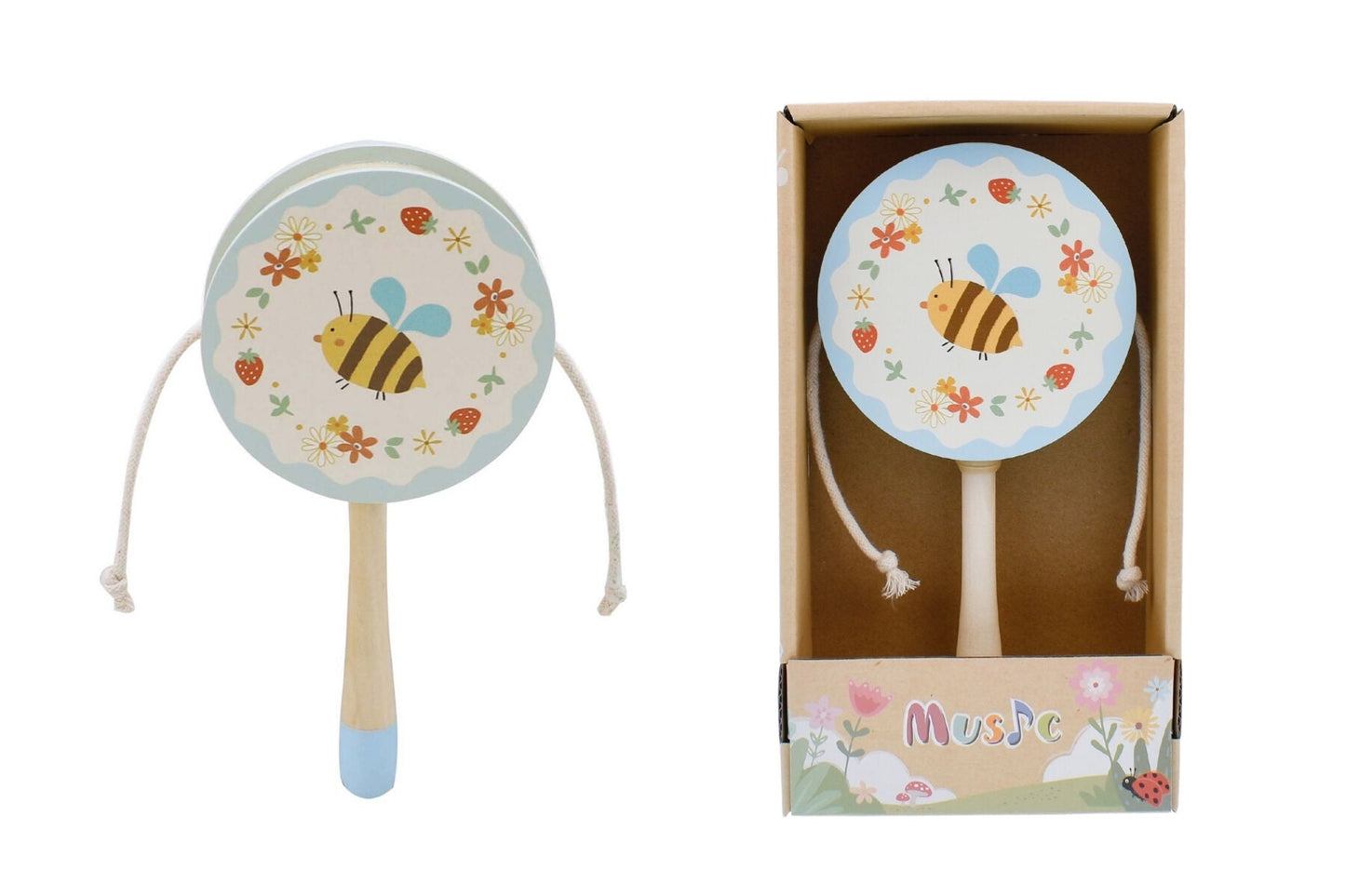 WOODEN BEE TWIST DRUM - Bamboo Sprout