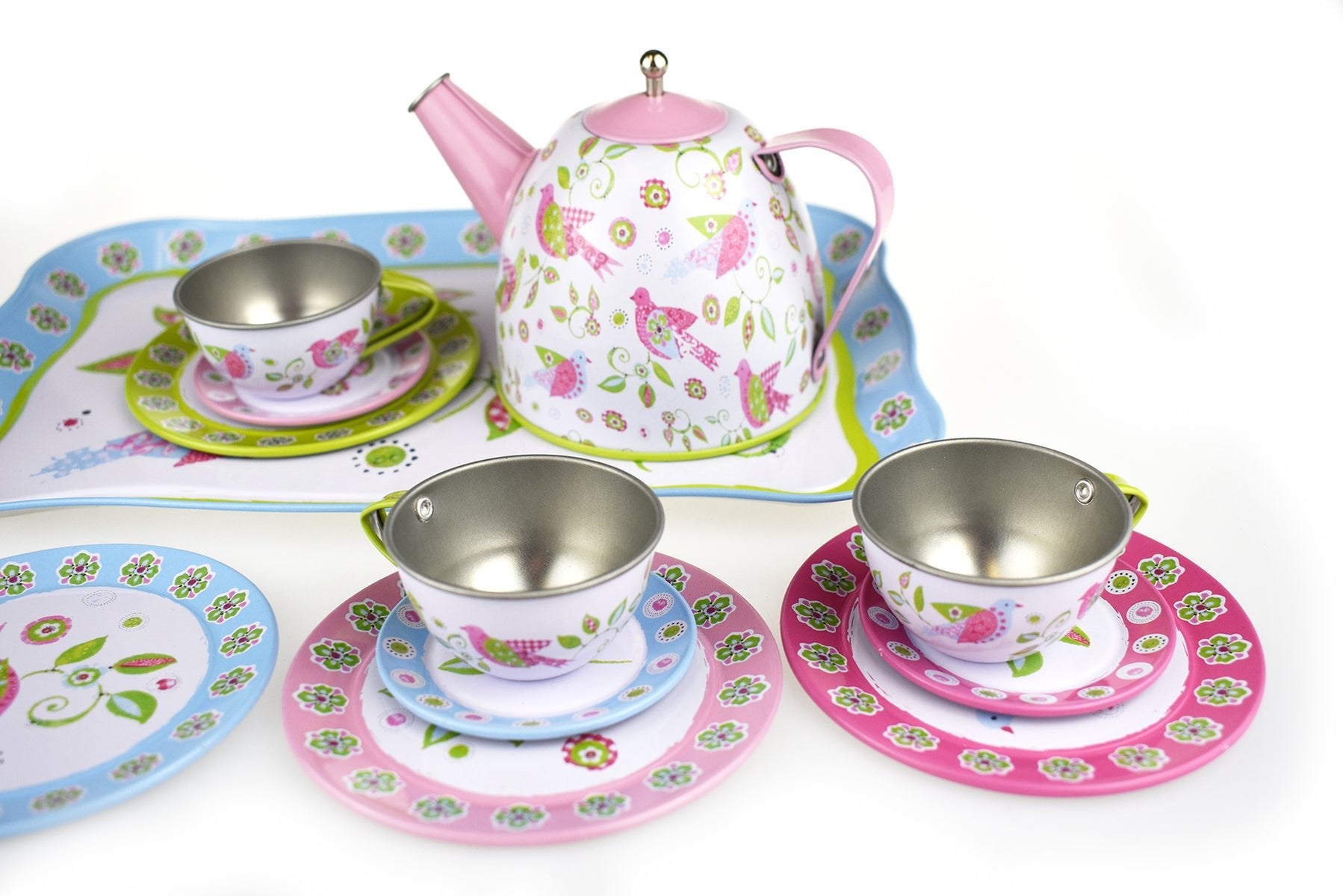 BIRD TIN TEA SET IN SUITCASE - Bamboo Sprout