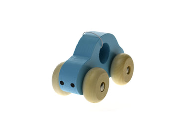 SIMPLE WOODEN TOY CAR - BLUE - Bamboo Sprout