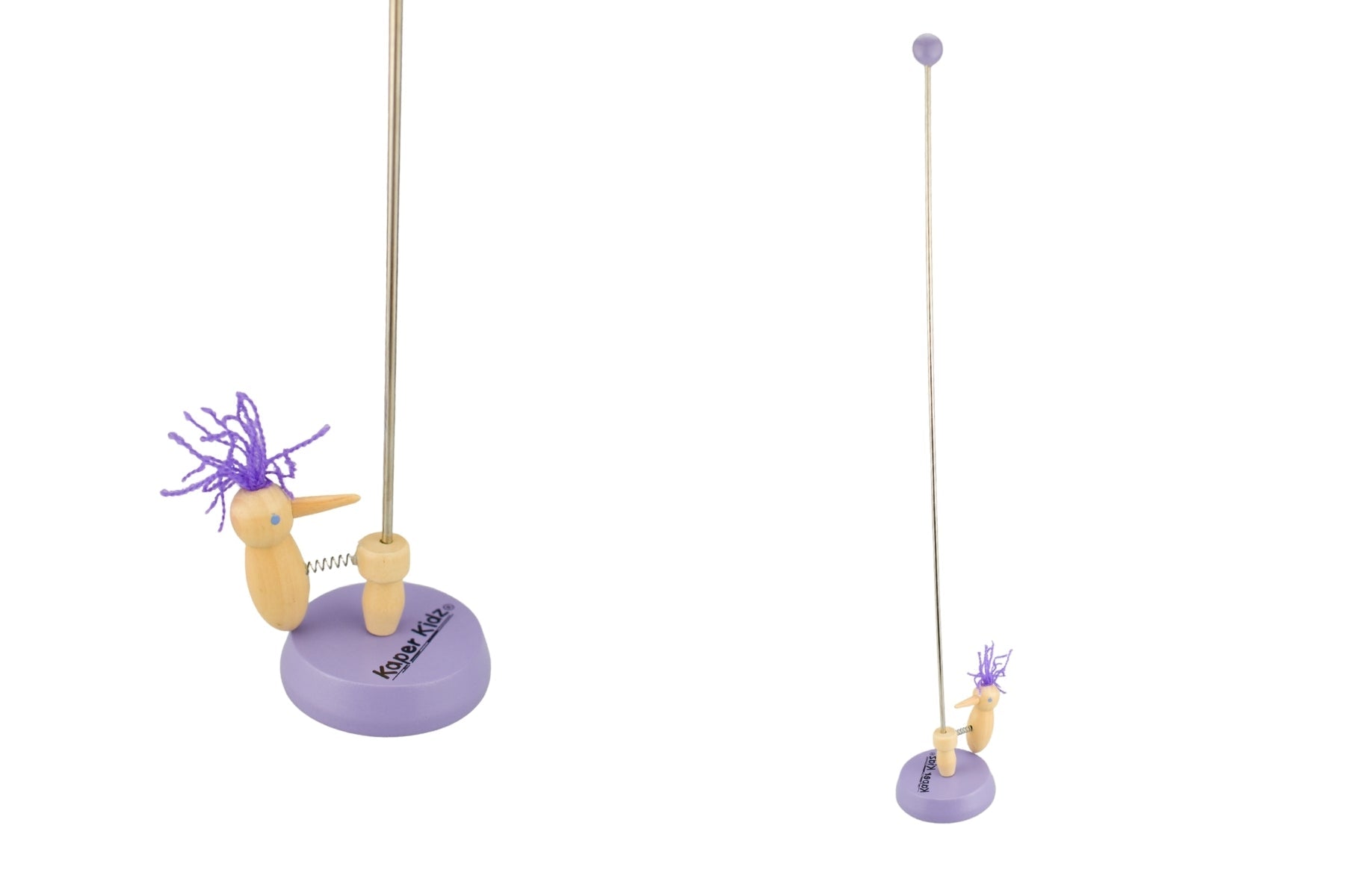 Set of six Kaper Kidz Bobbing Beak Woodpecker toys with colorful, animated woodpecker figures designed for children.