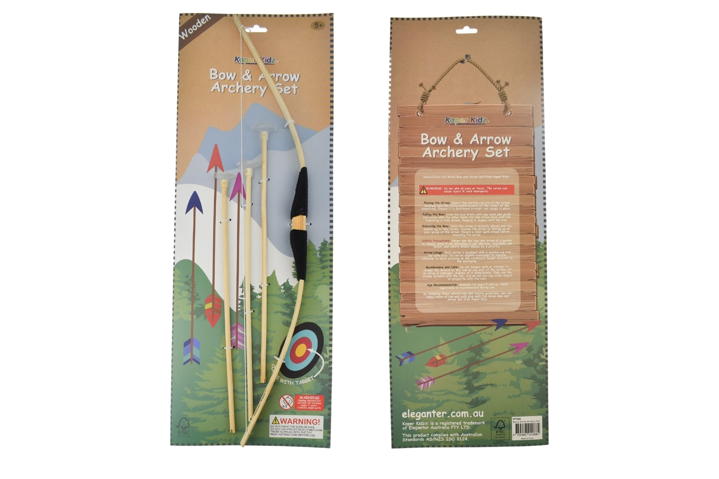Kaper Kidz brand bow and arrow toy set for kids, featuring colorful plastic bow and foam arrows for safe play.