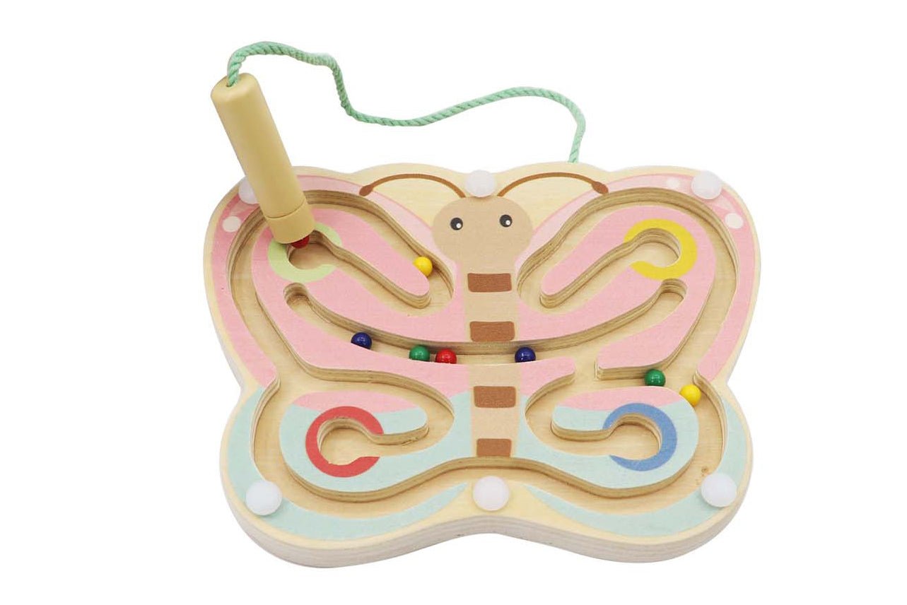 WOODEN BUTTERFLY MAGNETIC LABYRINTH - Bamboo Sprout
