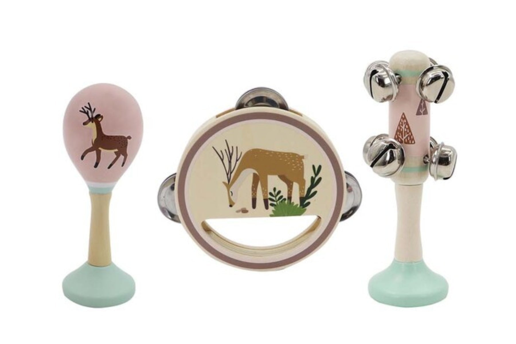 CALM & BREEZY DEER WOODEN 3PCS MUSICAL SET - Bamboo Sprout