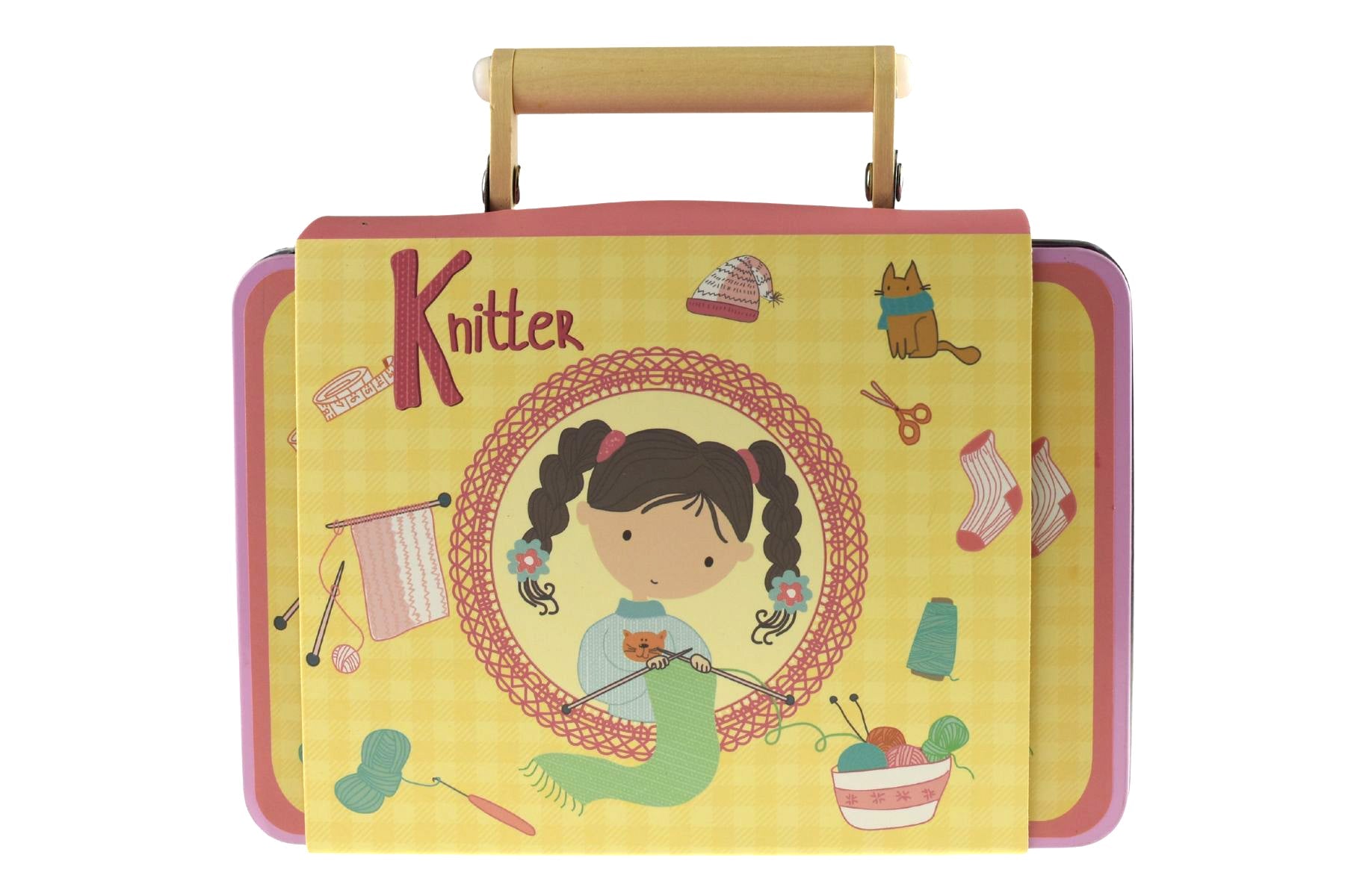 CALM & BREEZY KNITTING KIT IN TIN CASE CRAFT KIT - Bamboo Sprout