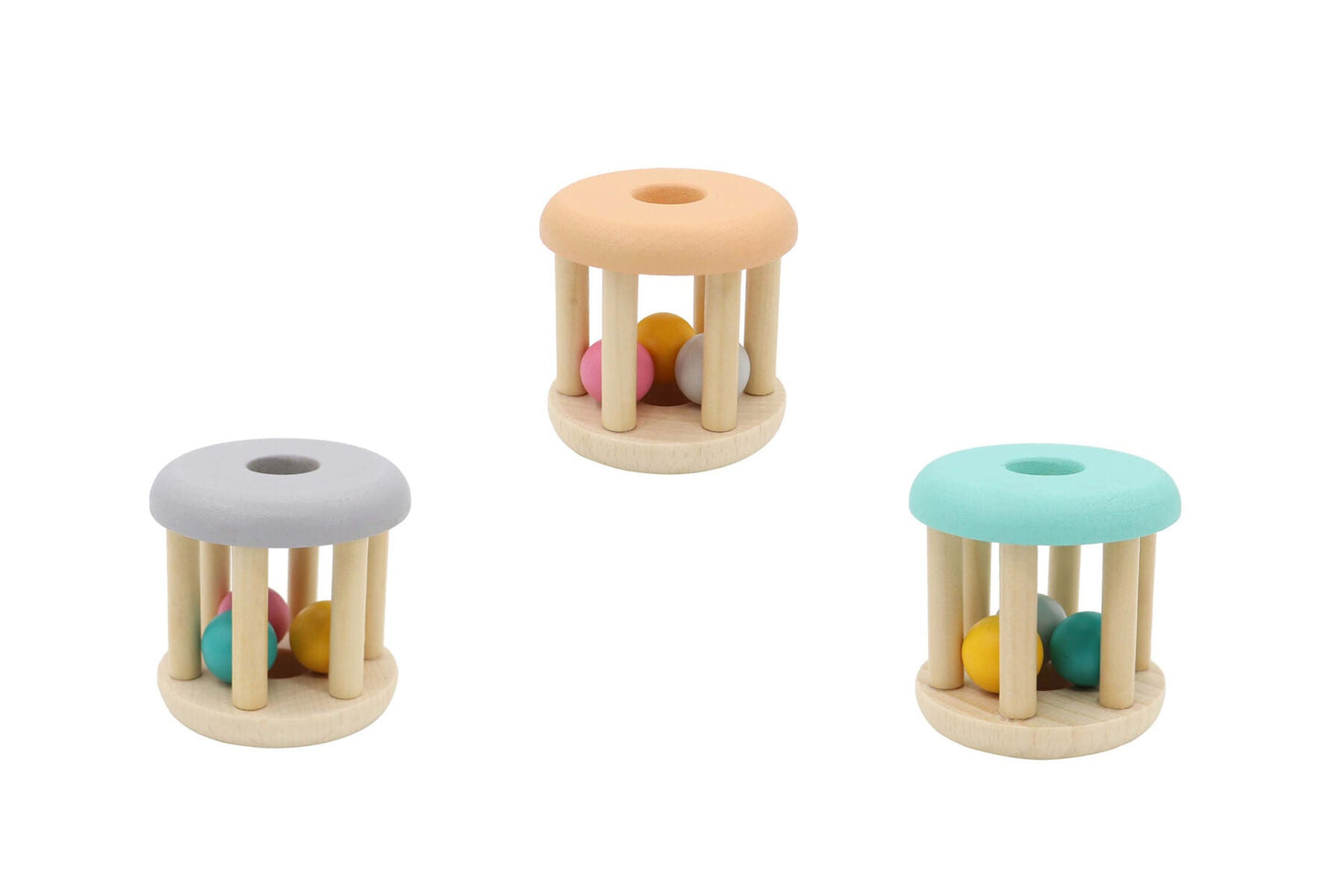 CALM & BREEZY WOODEN RATTLE SET OF 3 - Bamboo Sprout