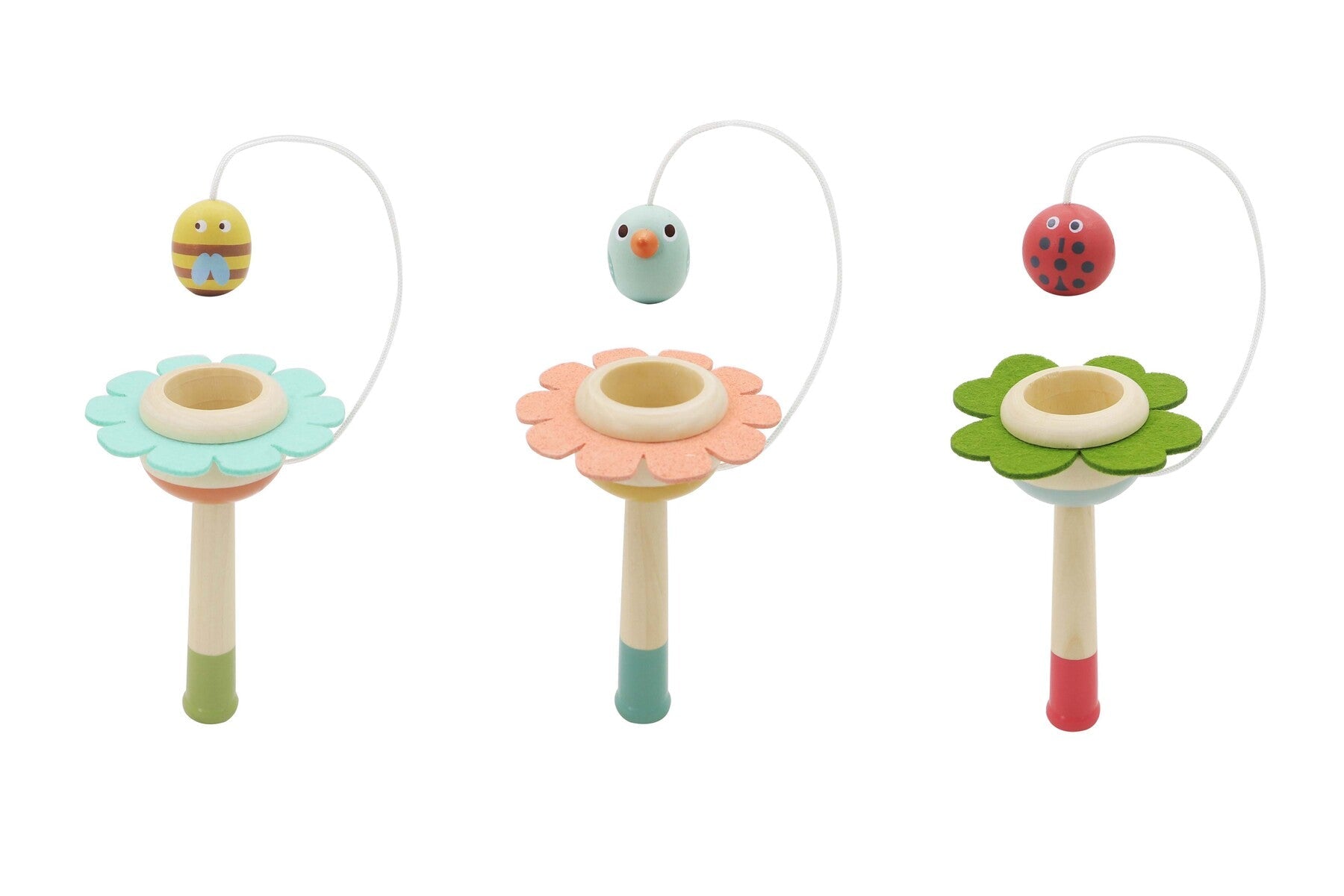 WOODEN CATCH THE BALL GAME SET OF 3 - Bamboo Sprout