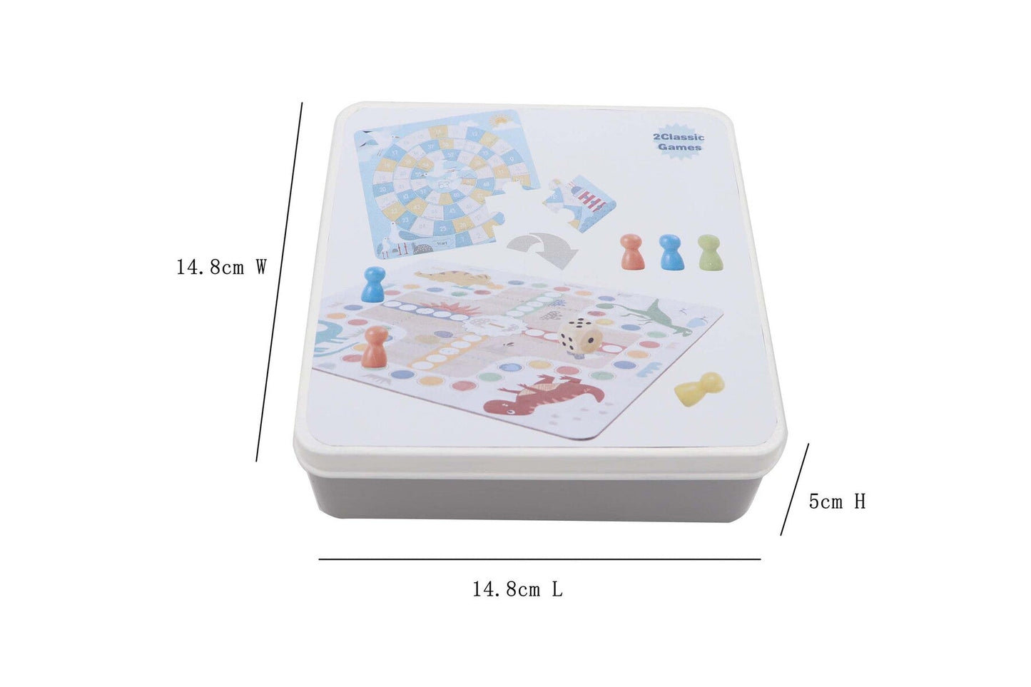 2 IN 1 CLASSIC GAME IN TIN BOX - LUDO & THE GAME OF GOOSE - Bamboo Sprout