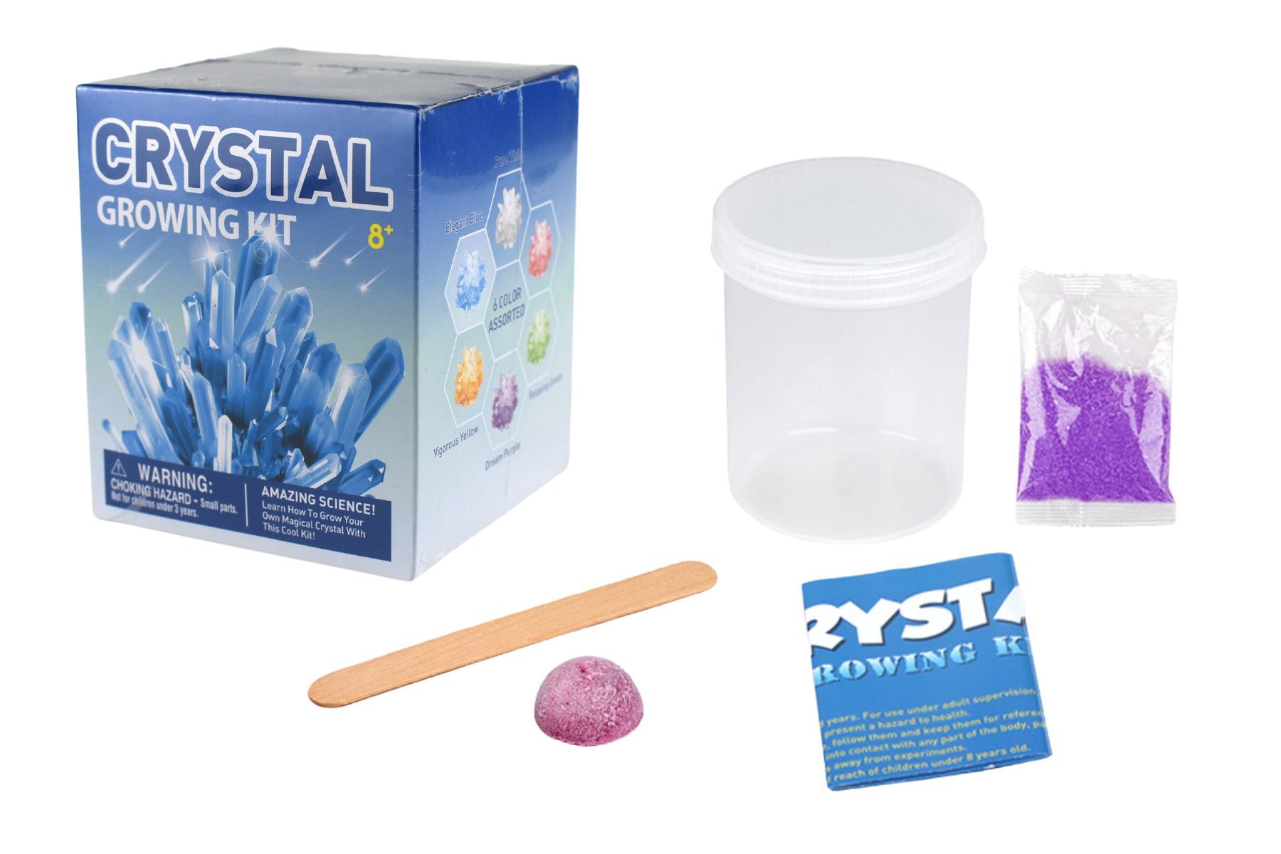 CRYSTAL GROWING KIT 6 COLOUR ASSORTED - Bamboo Sprout