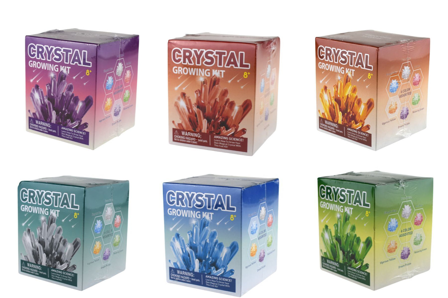 CRYSTAL GROWING KIT 6 COLOUR ASSORTED - Bamboo Sprout