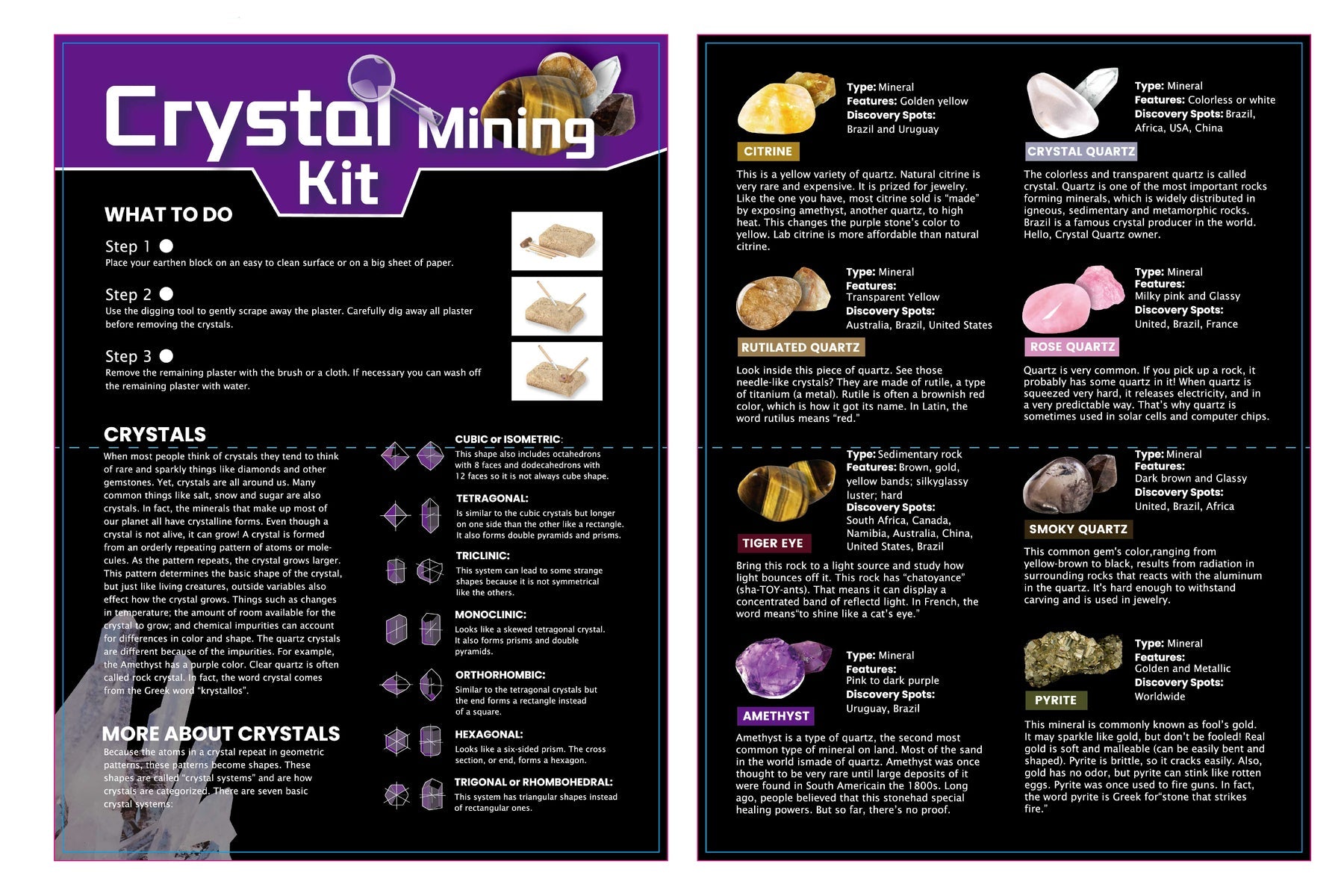 DIG & DISCOVER CRYSTAL MINING KIT - Bamboo Sprout