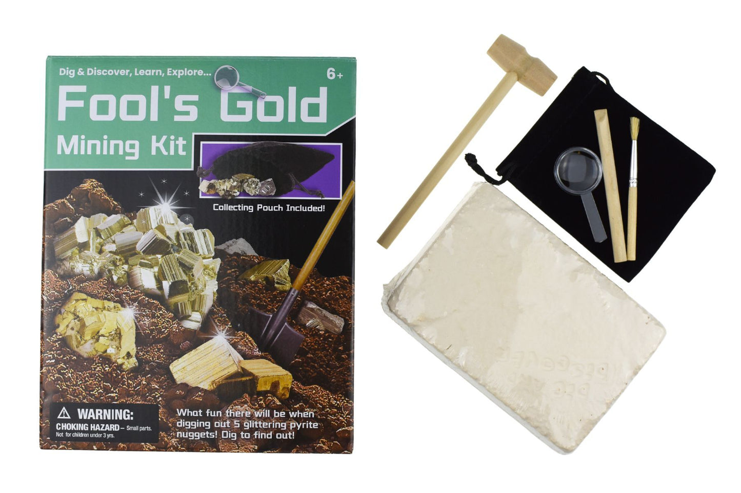 DIG & DISCOVER FOOL'S GOLD MINING KIT - Bamboo Sprout