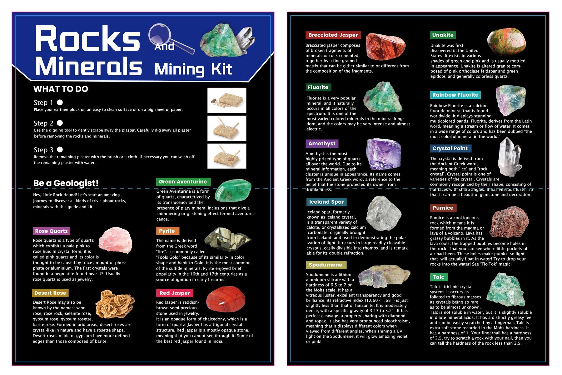 DIG & DISCOVER ROCKS AND MINERALS MINING KIT - Bamboo Sprout