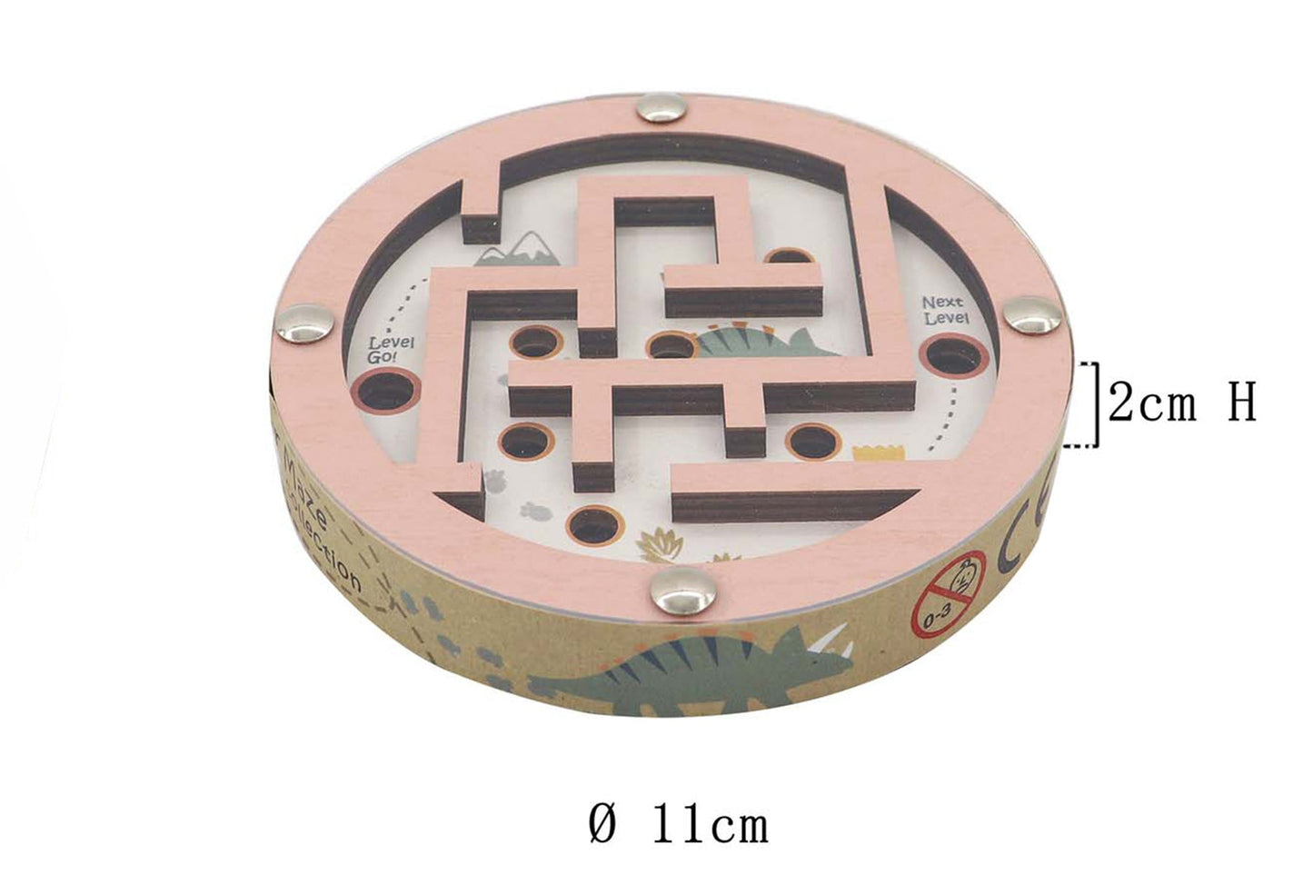 DINOSAUR MAZE IN DISC DOUBLE SIDED - Bamboo Sprout