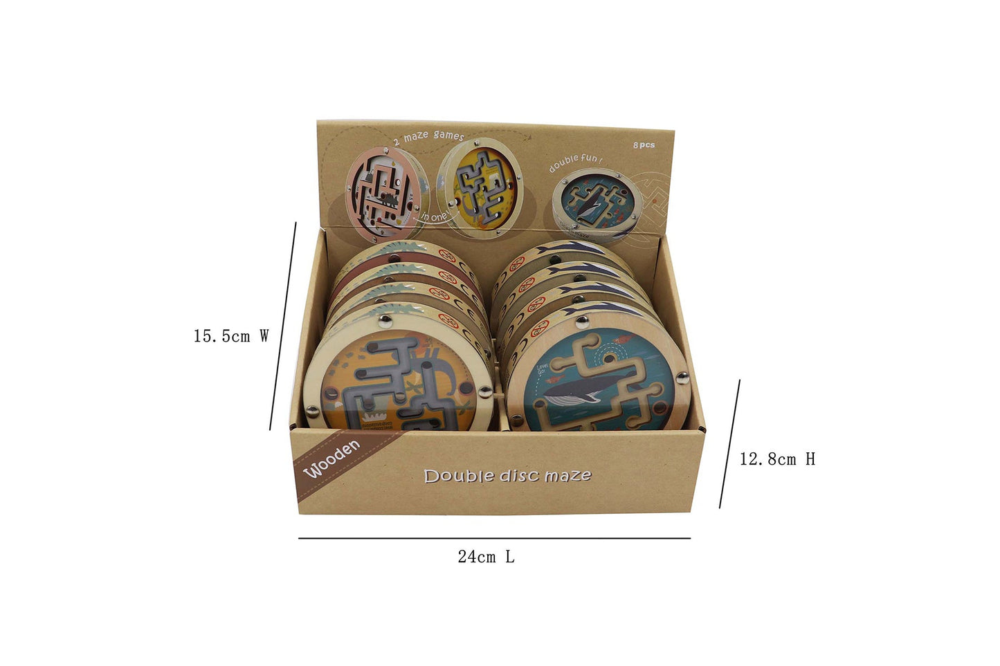 DINOSAUR MAZE IN DISC DOUBLE SIDED - Bamboo Sprout