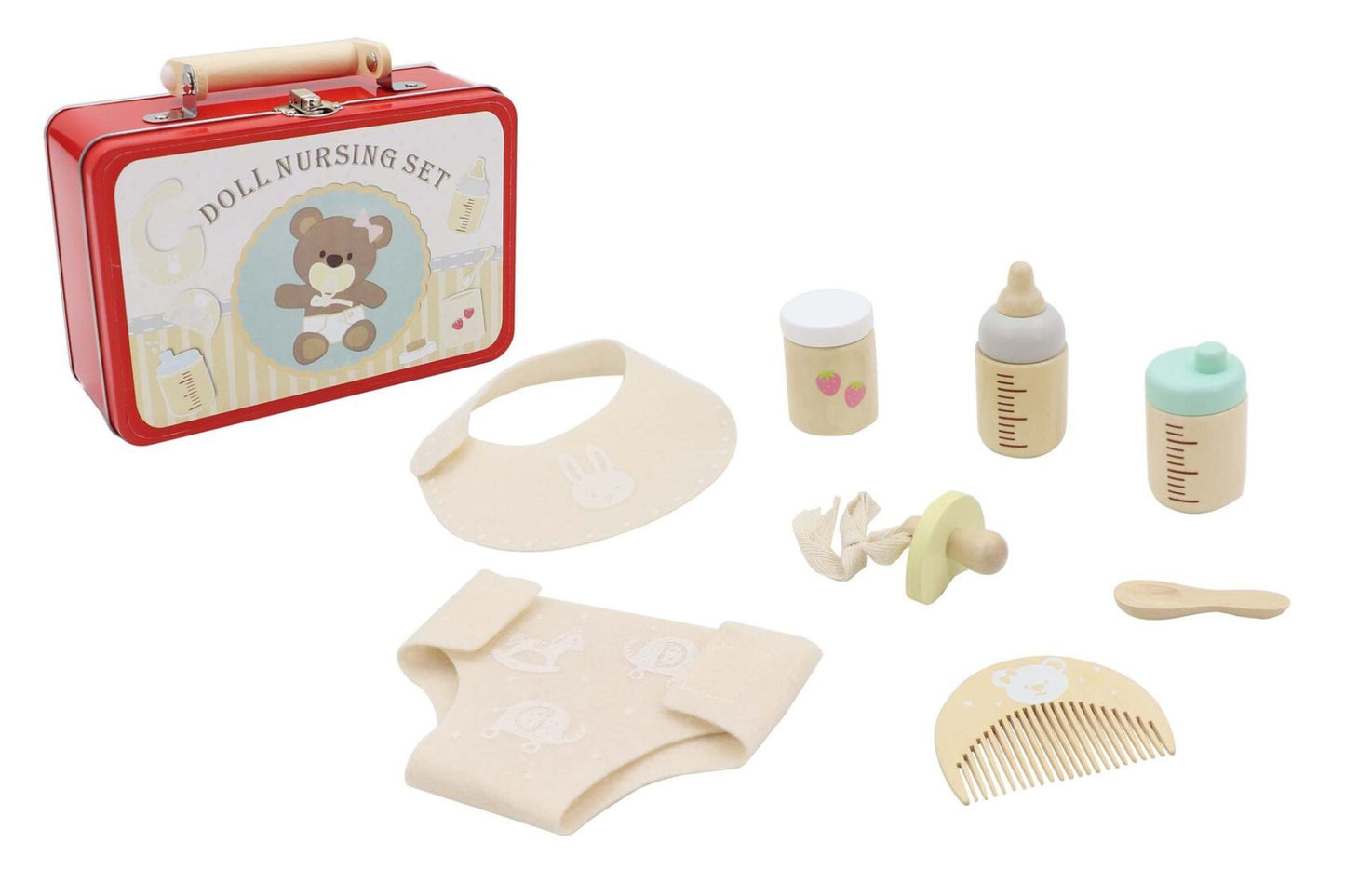 DOLL NURSING PLAYSET IN TIN CASE - Bamboo Sprout