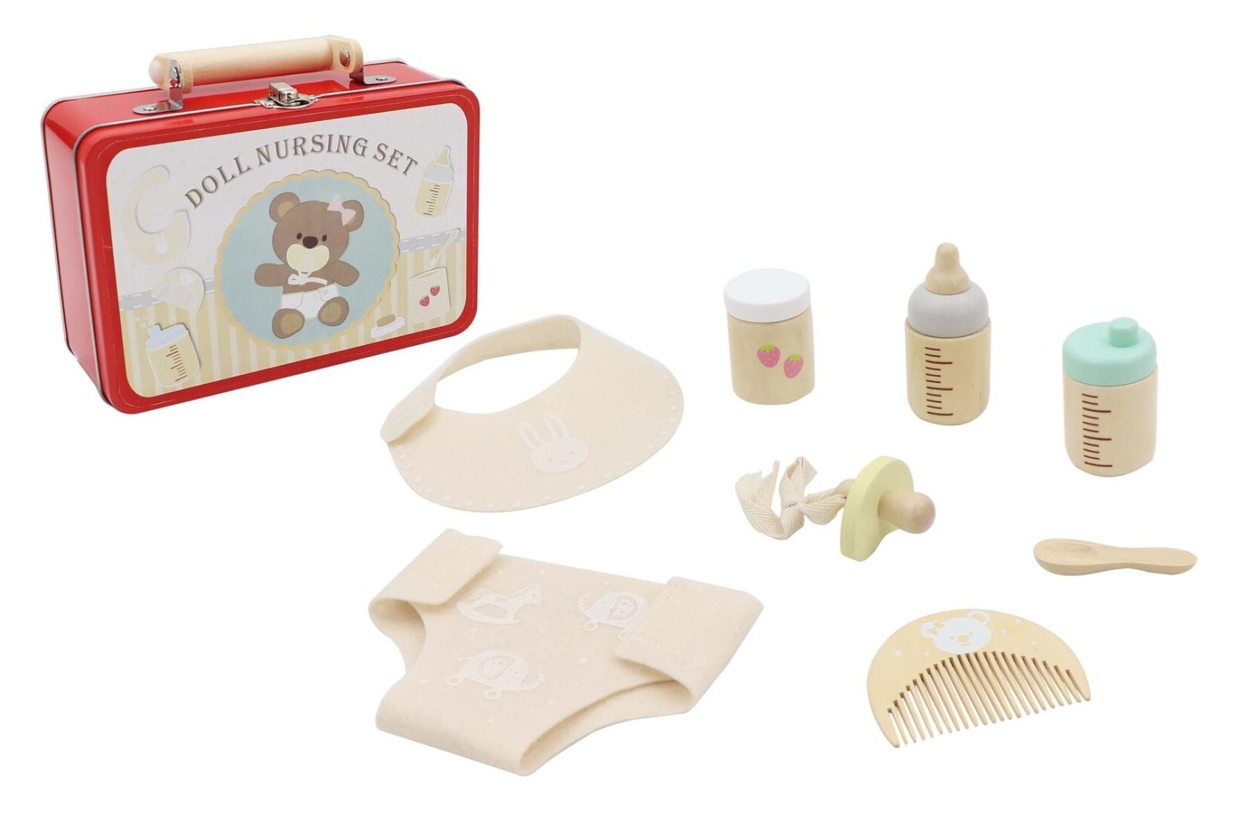 DOLL NURSING PLAYSET IN TIN CASE - Bamboo Sprout