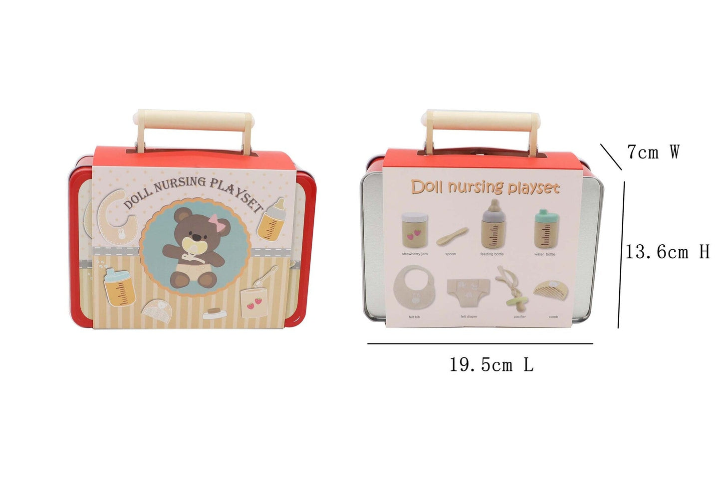 DOLL NURSING PLAYSET IN TIN CASE - Bamboo Sprout