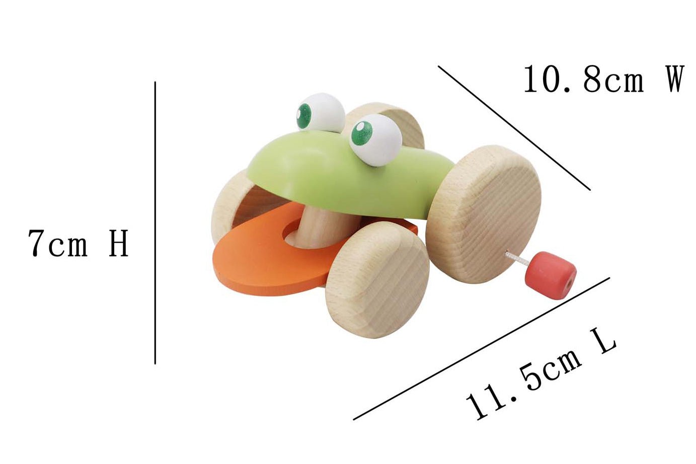 ECO PLAY PUSH A LONG CROAKING FROG - Bamboo Sprout