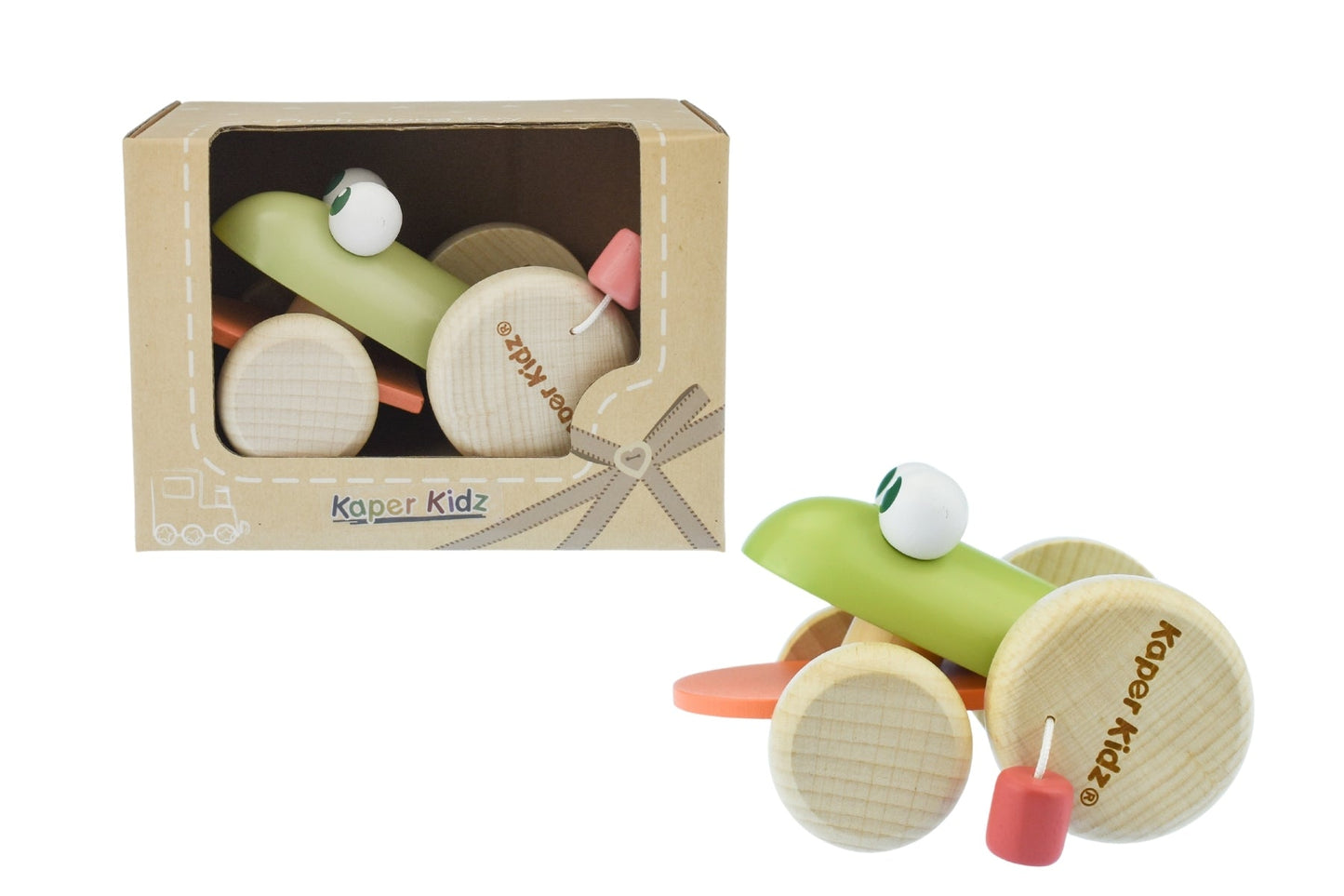 ECO PLAY PUSH A LONG CROAKING FROG - Bamboo Sprout