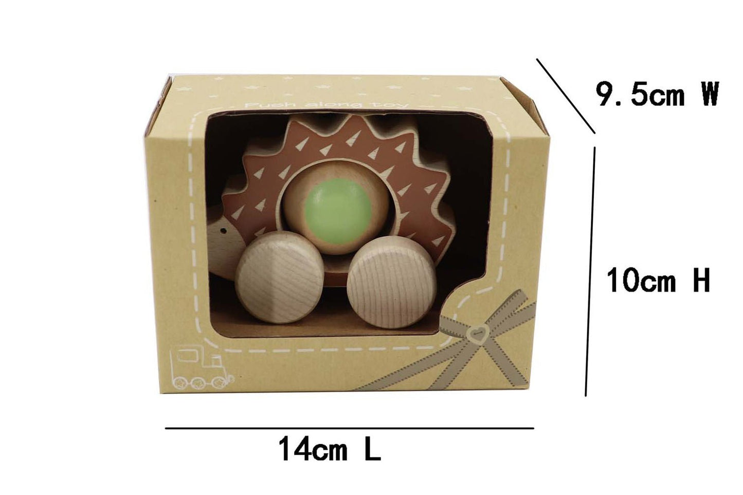 ECO PLAY PUSH A LONG SPINNING HEDGEHOG - Bamboo Sprout