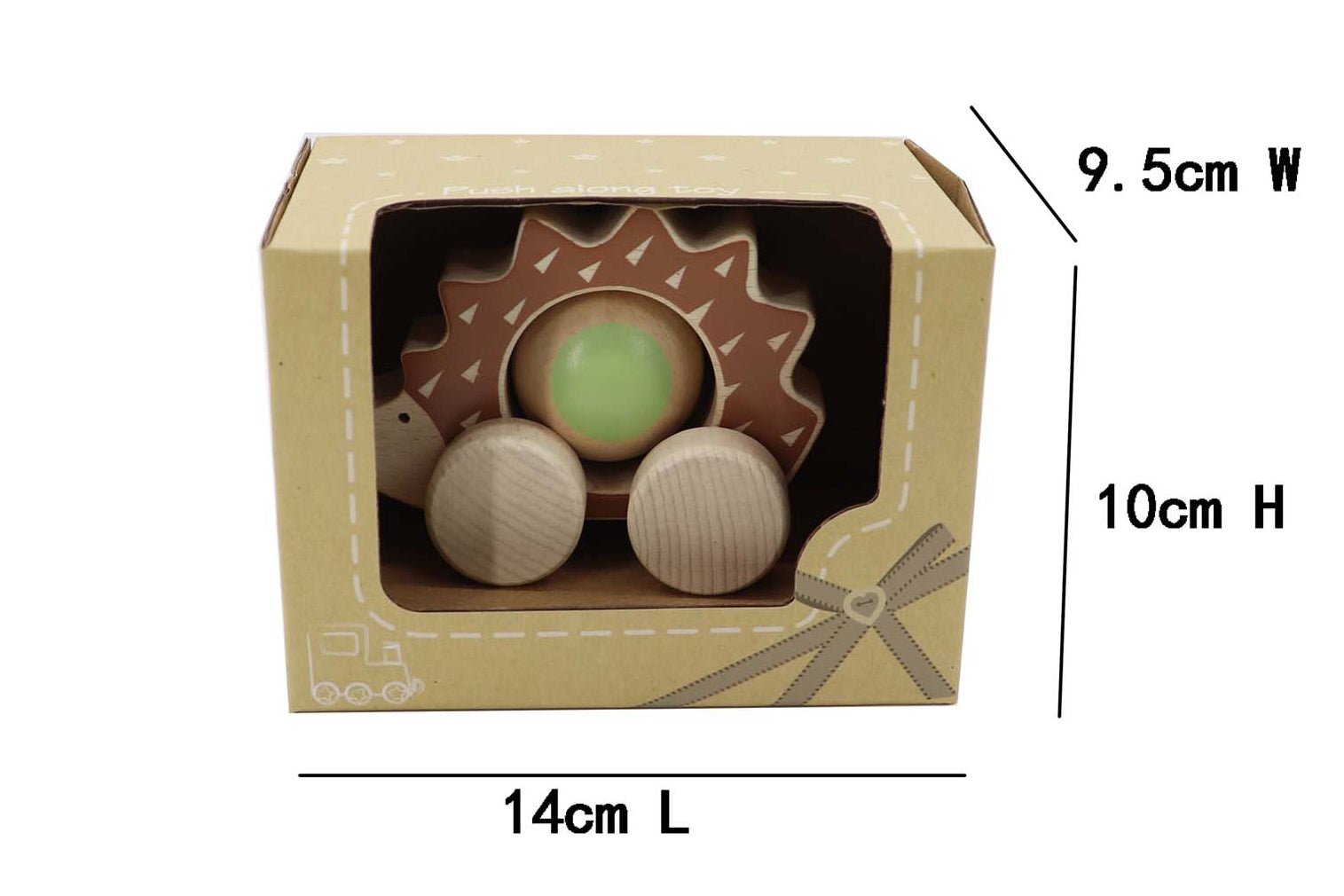 ECO PLAY PUSH A LONG SPINNING HEDGEHOG - Bamboo Sprout