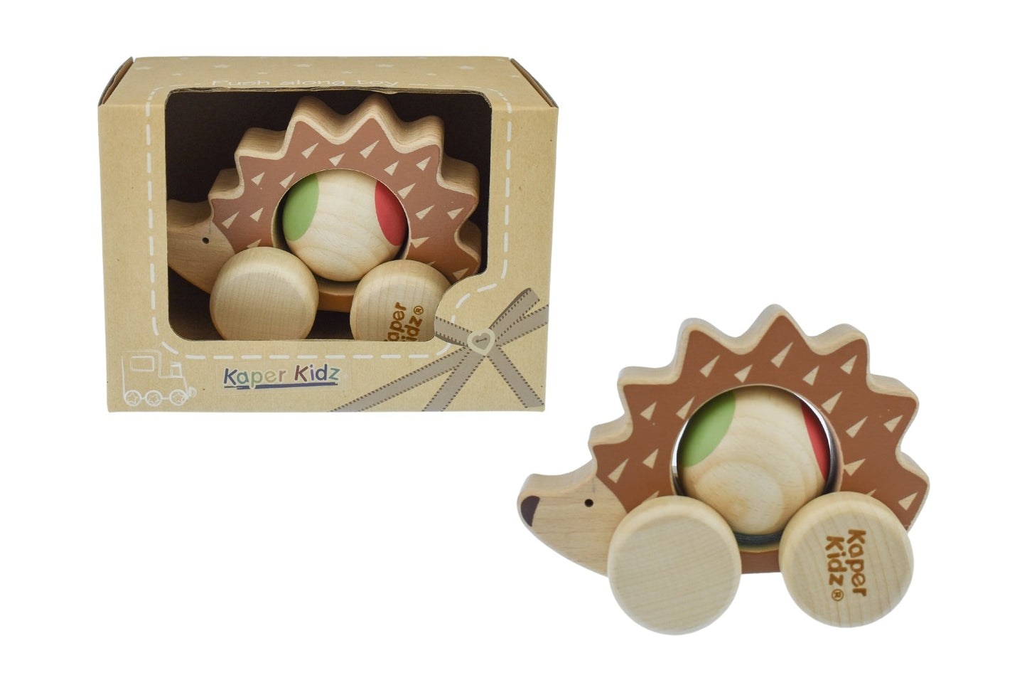 ECO PLAY PUSH A LONG SPINNING HEDGEHOG - Bamboo Sprout
