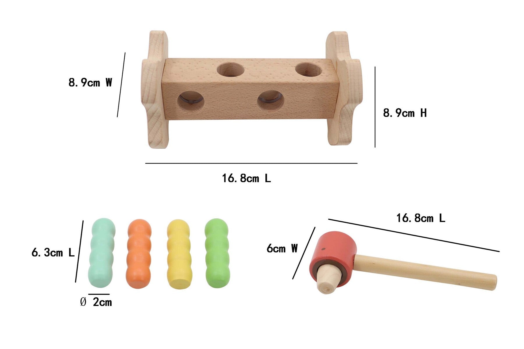 ECOPECKER HAMMER BENCH - Bamboo Sprout