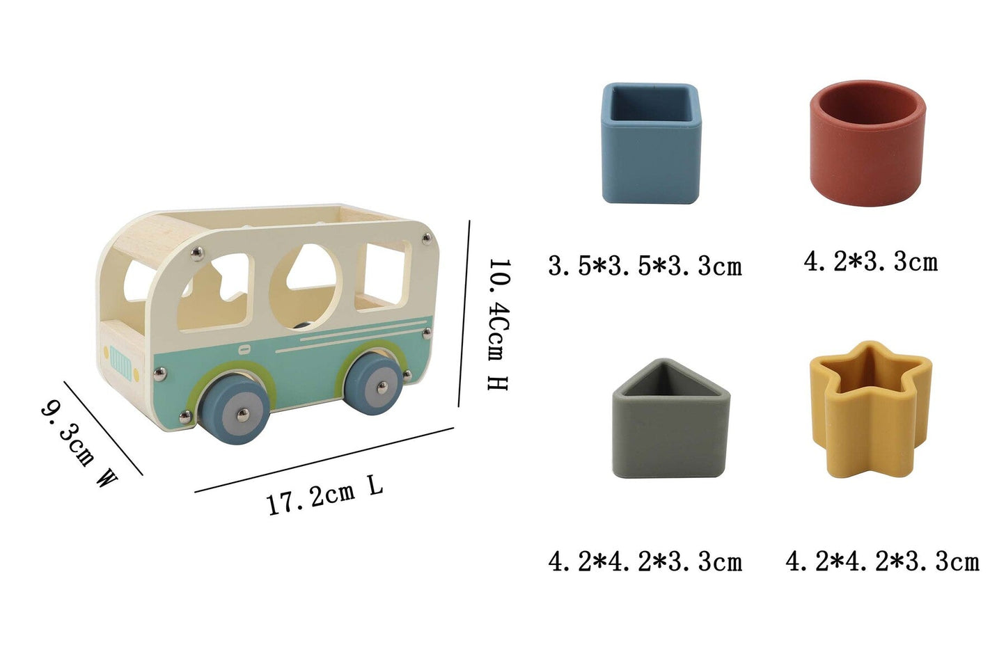 ECOSHAPE WHEELIE VAN SHAPE SORTER - Bamboo Sprout