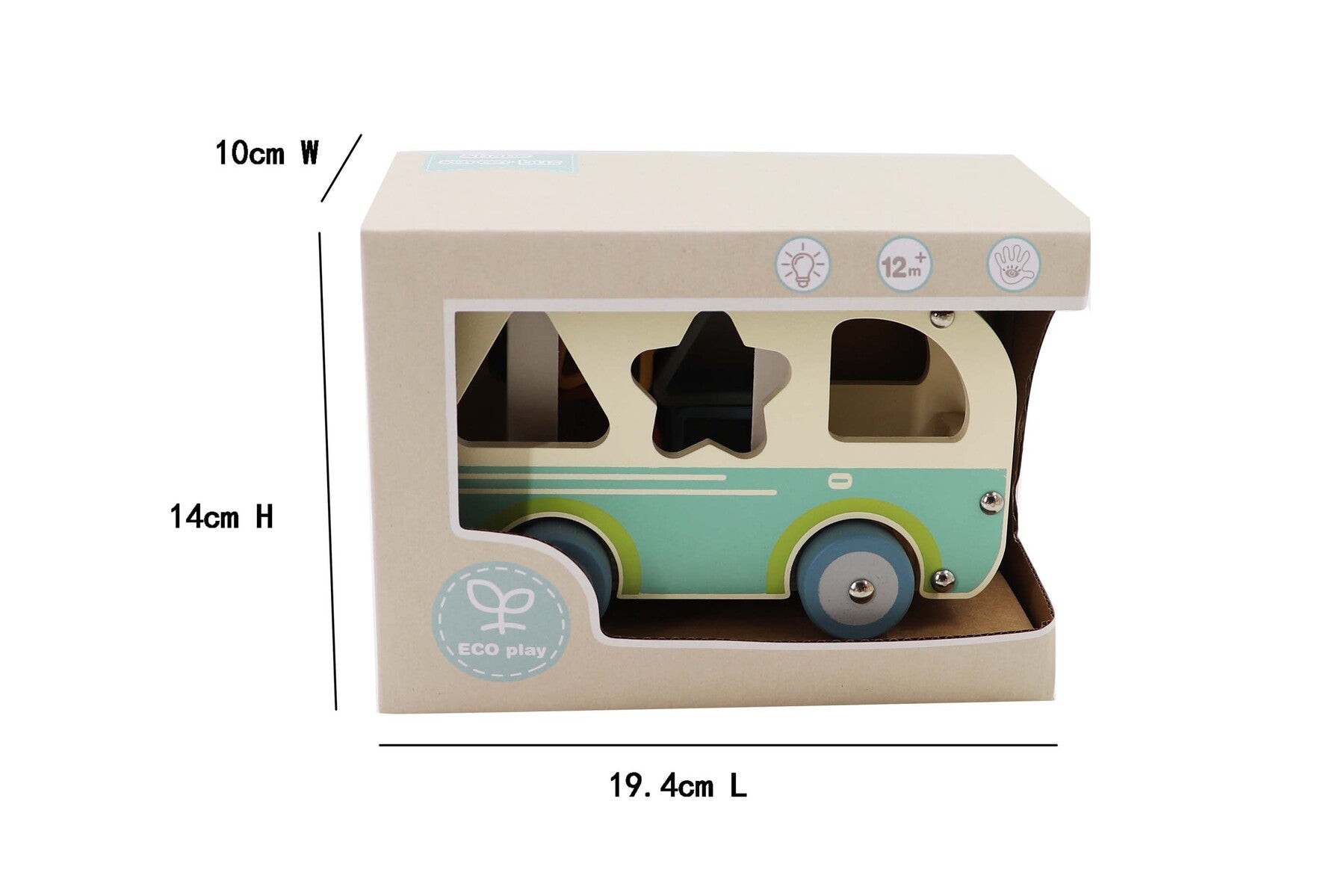 ECOSHAPE WHEELIE VAN SHAPE SORTER - Bamboo Sprout