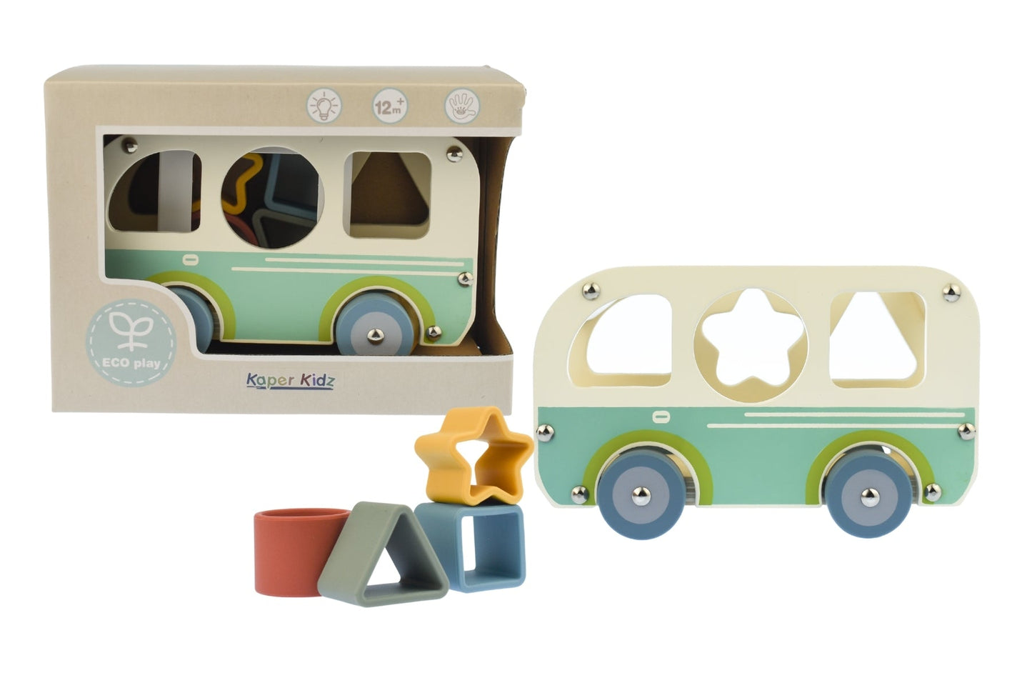 ECOSHAPE WHEELIE VAN SHAPE SORTER - Bamboo Sprout