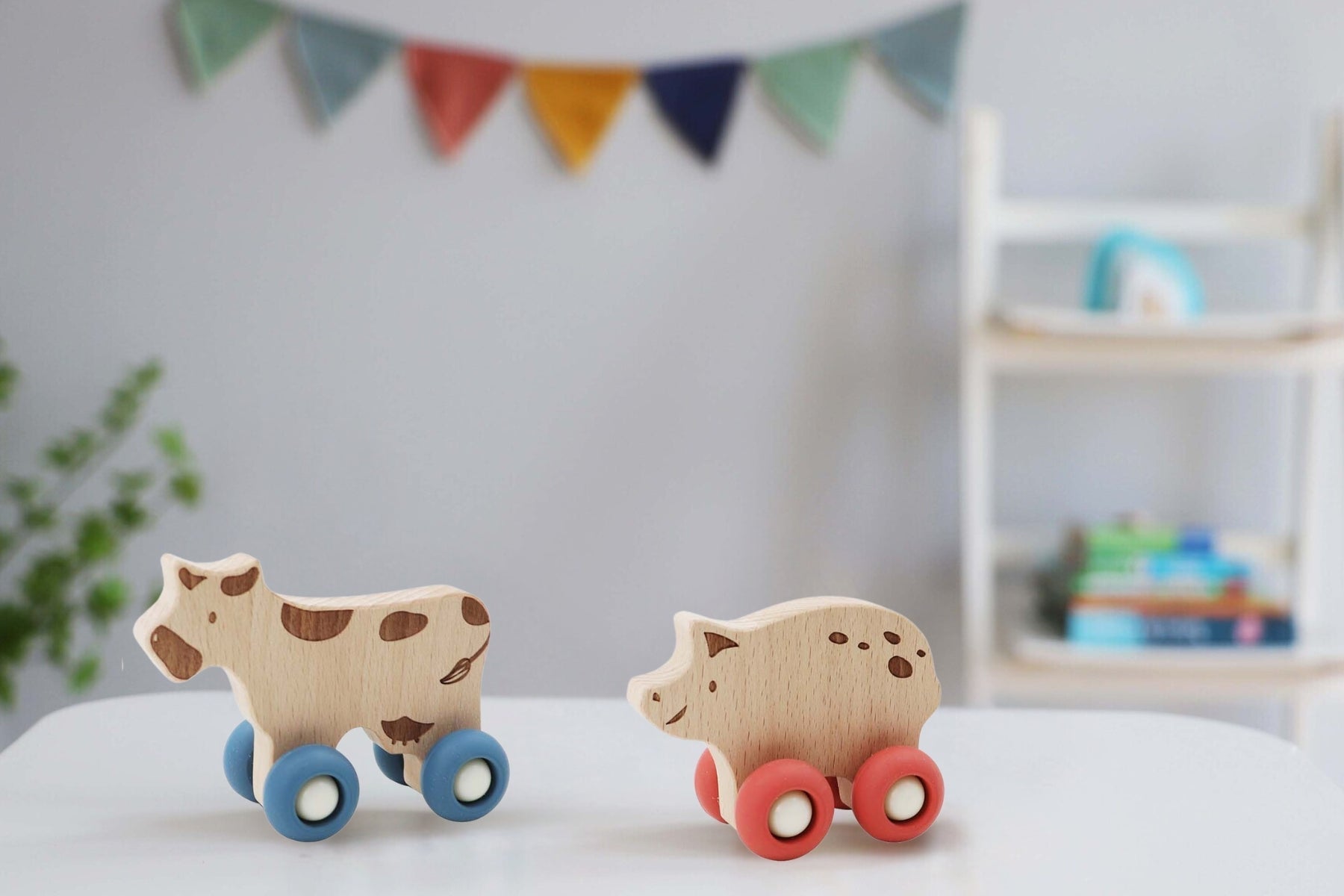 ECOWHEELS FARM MOVERS COW & PIG - Bamboo Sprout
