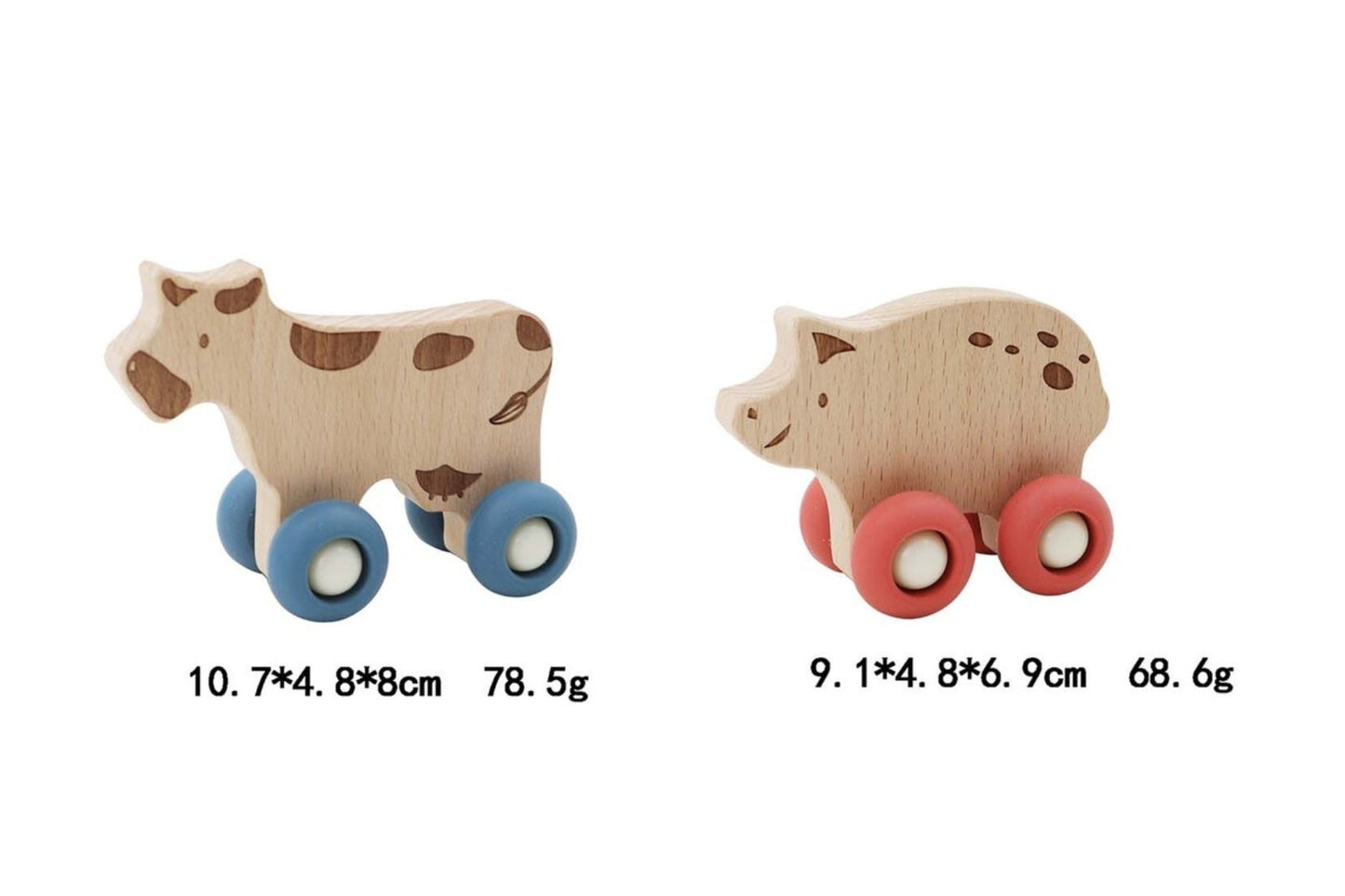 ECOWHEELS FARM MOVERS COW & PIG - Bamboo Sprout
