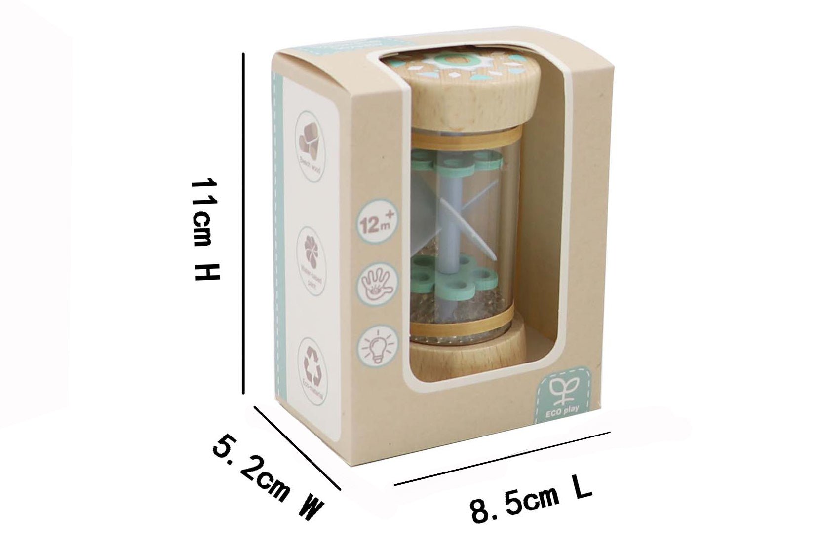 ECOWHIRLIE RATTLE BLUE - Bamboo Sprout