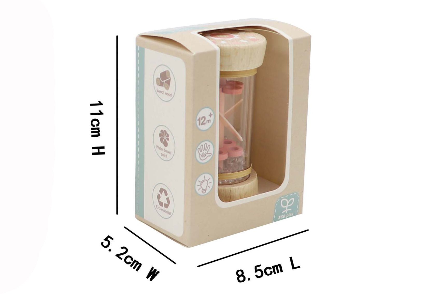ECOWHIRLIE RATTLE PINK - Bamboo Sprout