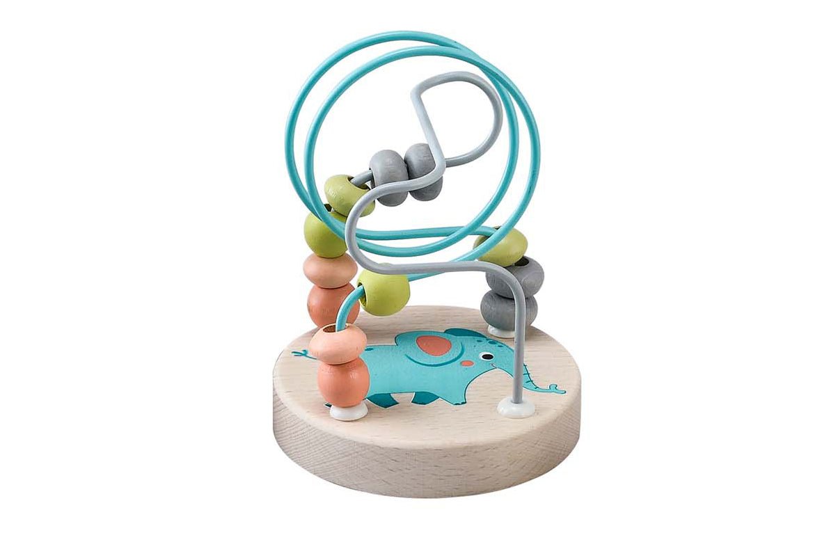 ELEPHANT JUNGLE ANIMAL SMALL ROLLER COASTER BEAD MAZE - Bamboo Sprout